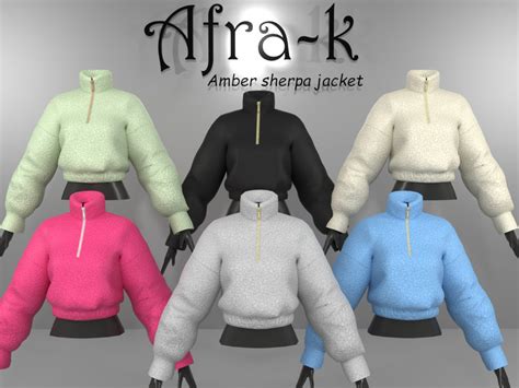 The Sims Resource Amber Sherpa Jacket