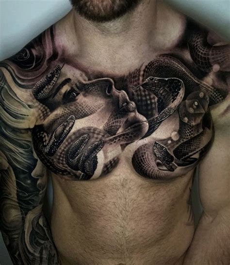 23++ Black and grey chest tattoo ideas ideas in 2021