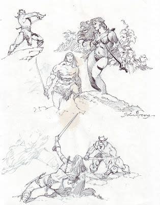 Tom Grindberg Conan Batman Sketches Fantasy Art Illustrations