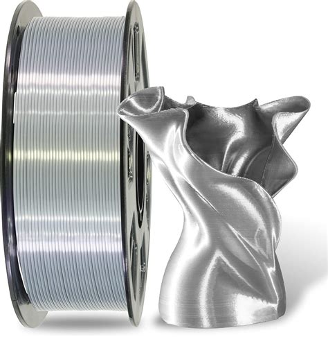 MIKA3D 1 75mm Silk Metallic Silver Shiny PLA 3D Printing Filament 1KG