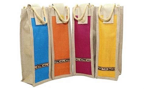 Vertical Shape Jute Bottle Bag Size Dimension 14x5x5 At ₹ 56 Piece In