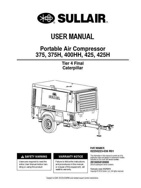 Manual Compressor Sullair 375 PDF | PDF | Personal Protective Equipment ...