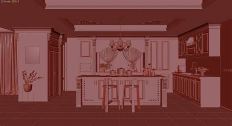 White Classic Kitchen - FlippedNormals