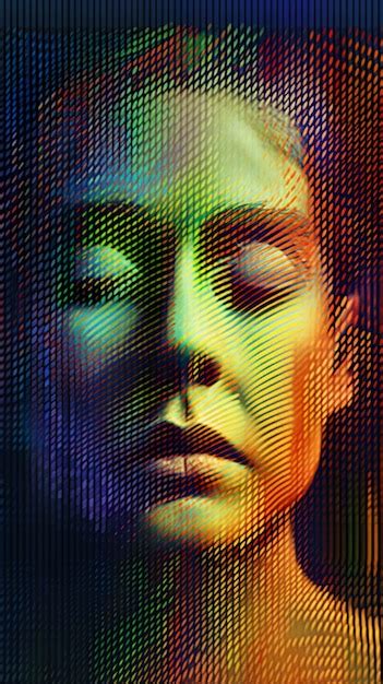 Premium AI Image A Woman S Face Is Shown With A Colorful Background