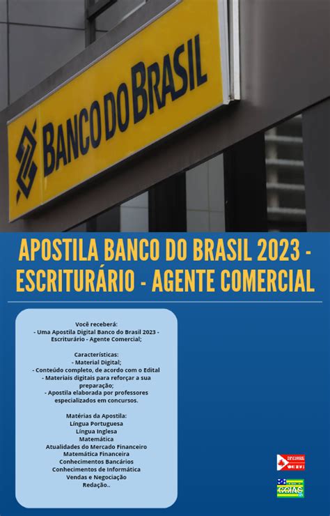 Apostila Banco do Brasil 2023 Escriturário Agente Comercial