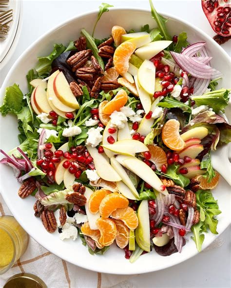 Autumn Salad With Apple Pear And Dijon Vinaigrette More Momma