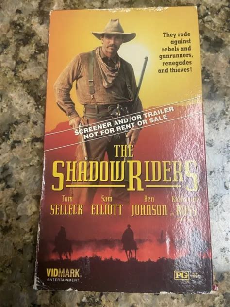 VINTAGE VHS THE Shadow Riders Tom Selleck Sam Elliot PROMO SCREENER ...