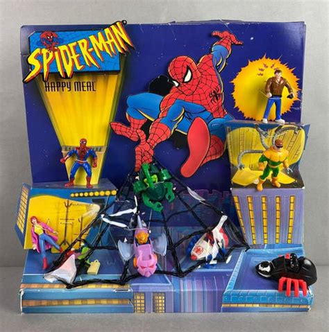 1995 Marvel Mcdonalds Spider Man Happy Meal Toy Display