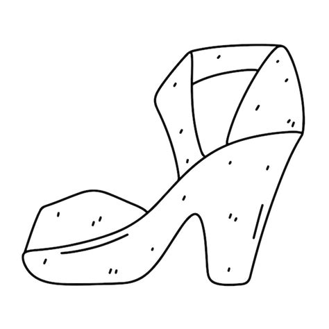 Zapato Femenino En Estilo Garabato Dibujado A Mano Ilustraci N