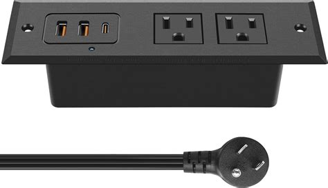 Cccei Recessed Power Strip With W Usb C Port Fast Charging Usb A