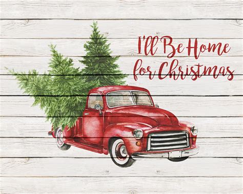 Free Printable Farmhouse Christmas Truck Wall Art The Cottage Market