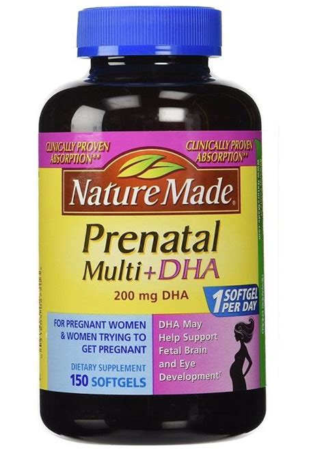 Nature Made Prenatal Multi Dha 200mg 150 Softgels