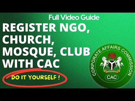 Register Ngo Church Mosque Association Club With Cac In