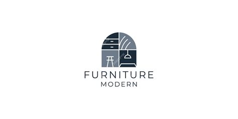 Premium Vector Interior Minimalist Room Gallery Furniture Logo Design