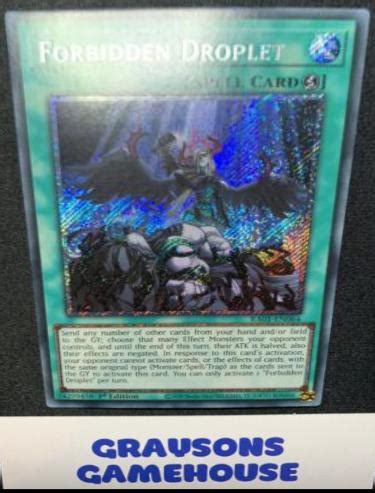 Forbidden Droplet Platinum Secret Rare RA01 EN064 Prices YuGiOh