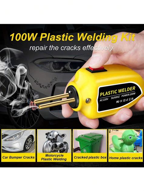 Plastic Welder 100W Portable Heat Gun Hot Staplers Plastic Welding Machine Bumper Soldering Iron