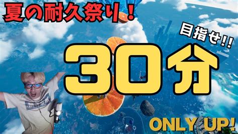 【夏の耐久祭り】クリア時間30分切るまで終れません【only Up】 Youtube