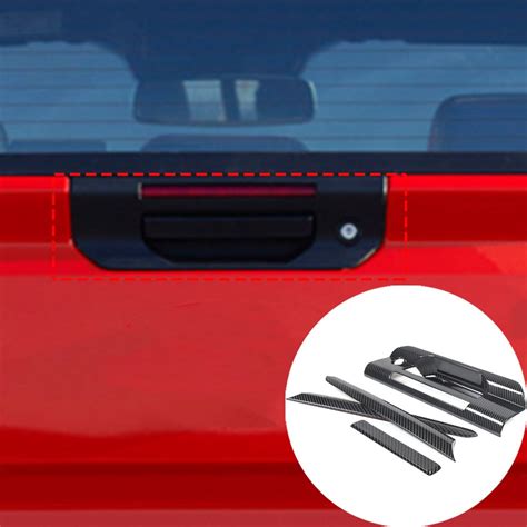 For Ford Ranger 2023 2024 2025 Carbon Fiber Door Molding Trunk Trim Car