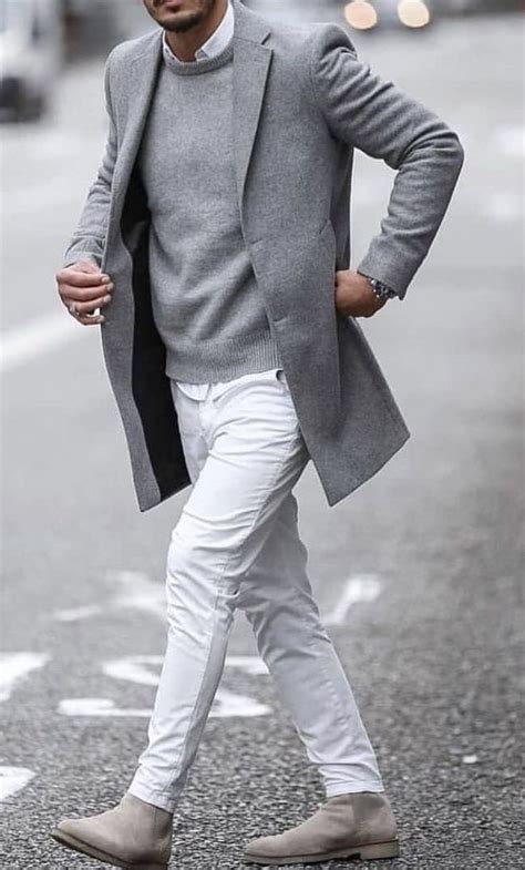 Grey Chinos Men Chinos Men Outfit Sweater Outfits Men Mens Casual