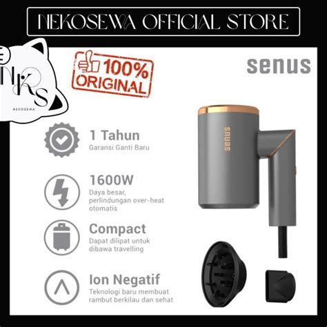 Jual Senus Pro Travel Hair Dryer Pengering Rambut Lipat Watt