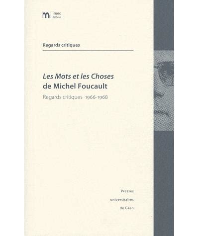 Les mots et les choses Michel Foucault 1966 1968 broché Collectif