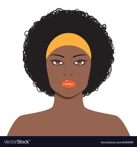 Portrait Beauty African Women Royalty Free Vector Image