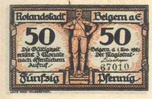 Banknote Pfennig German Notgeld Belgern A Elbe Grm