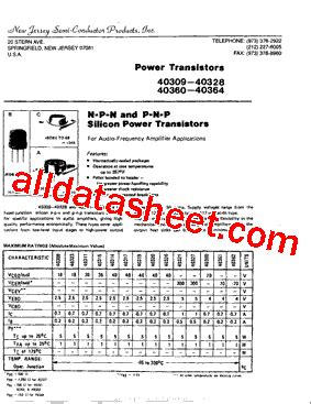 Datasheet Pdf New Jersey Semi Conductor Products Inc