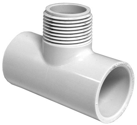 Lasco Pvc Tee Socket X Socket X Mnpt In Pipe Size Pipe Fitting