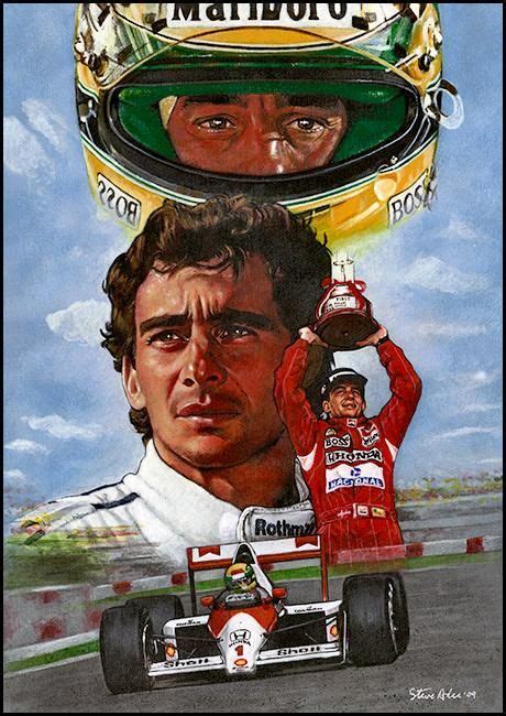 Ayrton Senna By SteveAlce On DeviantArt Vintage Racing Poster Racing