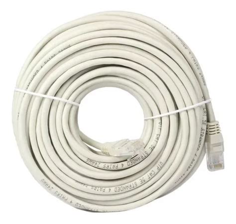 Cable Utp Cat 5 Rj45 Lan Par Trenzado 25 Metros Gris