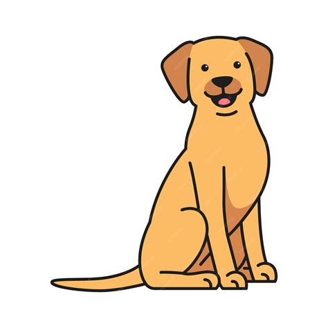 Premium Vector | Cute Labrador Retriever vector Illustration