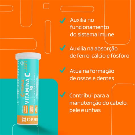 C Triple Vitamina C 1g Vitamina D 400UI Zinco 10mg Efervescente