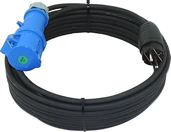 Cable Adaptador Acoplamiento Cee Mennekes Caravan A Schuko Enchufe De