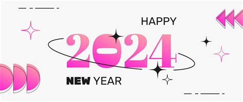 New 2024 year postcard in a retro y2k aesthetic, party banner, greeting ...