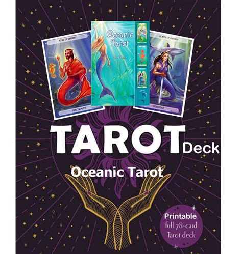 78 Card Tarot Deck Oceanic Tarot Printable Tarot Deck Oracle