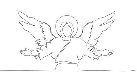 Angel Line Drawing Vector Art, Icons, and Graphics for Free Download