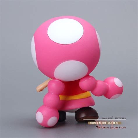 Free Shipping Super Mario Bros Figures Mushroom Toadette PVC Action