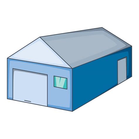 Blue warehouse building icon, cartoon style 15076250 Vector Art at Vecteezy