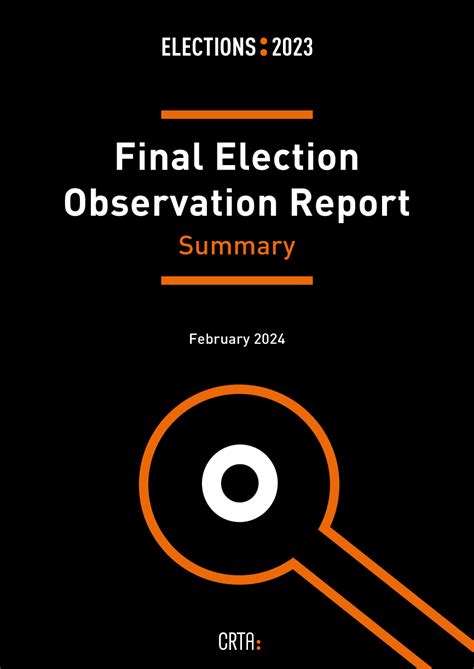 Crta Final Election Observation Report Summary Crta