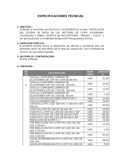 Pdf Especificaciones Tecnicas Valvulas Y Accesorios Dokumen Tips