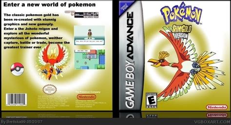 Pokemon Shiny Gold Game Boy Advance Box Art Cover by Brettska99