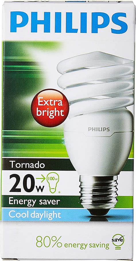 Philips Tornado 20w Energy Saver Cool Daylight Extra Bright 80 Energy Jaz Authentic® Official