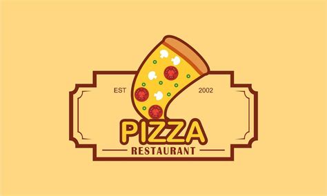 Pizza Cafe Logo Emblem For Fast Food Restaurant Vector Art At