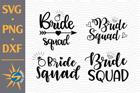 Bride Squad SVG PNG DXF Digital Files Include By SVGStoreShop