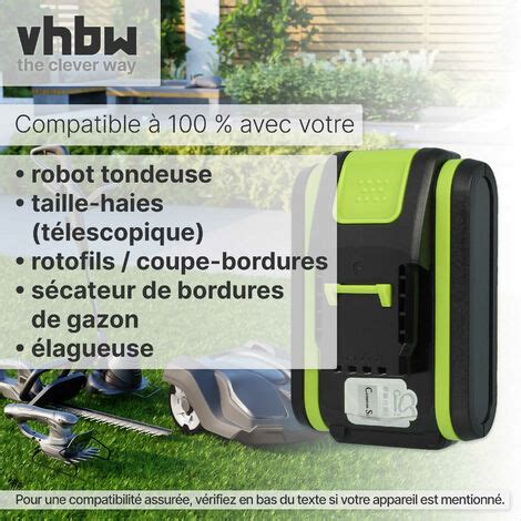 Vhbw Batterie Remplacement Pour Worx Wa Pour Robot Tondeuse