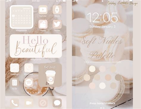 Neutral Nude Aesthetic Ios App Icons Soft Neutral Nude Beige Icons Iphone App Covers Ios