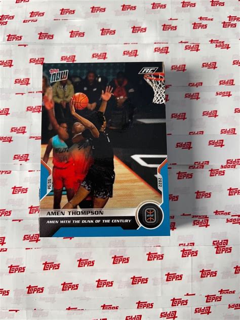 Amen Thompson Rc Overtime Elite Topps Now Parallel Ebay