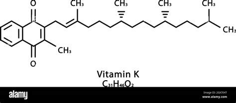 Vitamin K Phylloquinone Molecular Structure Vitamin K Phylloquinone