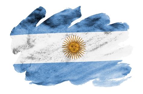 Premium Photo Argentina Flag Is Depicted In Liquid Watercolor Style